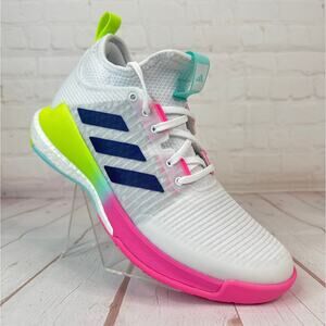 Adidas Crazyflight Mid Volleyball White/Pink Shoes Women’s Size 7.5 (HP3337)